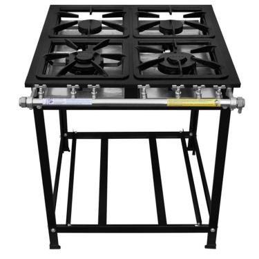 Imagem de Fogão Serv Kenok 4 Bocas 2 Duplas Baixa Pressão Fbse4b.820