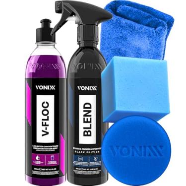 Imagem de Blend Spray Black Edition Cera para Carro Preto Shampoo V-Floc Vonixx