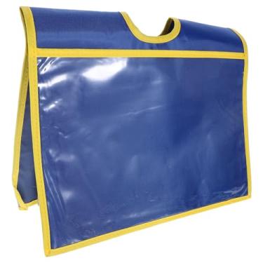 Imagem de Luxshiny Capa De Cone De Trânsito Reutilizável Advertência Tecido Azul E Pvc Capa De Sinalização De Mensagem Com Bolsos 22 44 X 12 99 Polegadas Ideal Atividades Ao Ar Livre