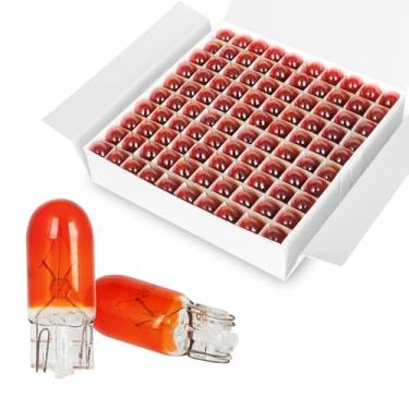 Imagem de WIKIBB Lâmpada T10 194 Âmbar, Para Painel De Seta Lanterna Traseira, Freio Automotivo E Motocicletas, Carros, Caminhões Muito Mais (12V 3W, Pacotes Com 100)