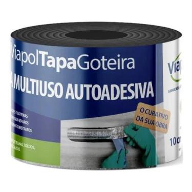 Imagem de Manta Adesiva Rolo 10Cm x 10Mt x 0,8MM Tapa Goteira Viapol - 48406