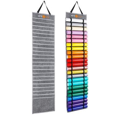 Imagem de Suporte de rolo de vinil HTVRONT Vinyl Roll Storage 47 compartimentos