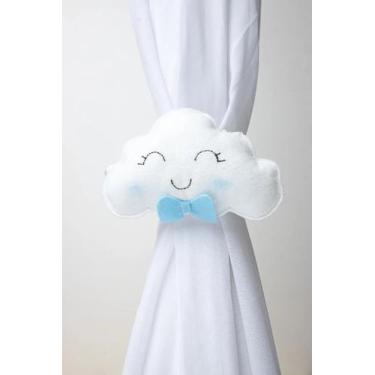 Imagem de Prendedor de cortina nuvem bebe decoração quarto bebe - PRENDEDOR  COR