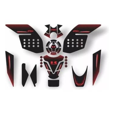 Imagem de Adesivos Protetores Tanque Compativel Kawasaki 300 Vermelho - Spts