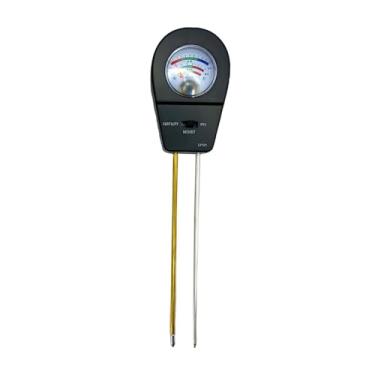 Imagem de Ｂｅｓｇａ Testador de acidez e umidade do solo 3 em 1, higrômetro, medidor portátil de umidade do solo para quintal, sem necessidade de bateria, Preto