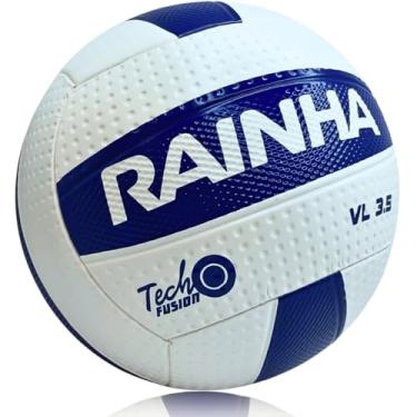 Imagem de Bola De Vôlei Rainha 3.5 Oficial Profissional 6 Gomos Sem Costura Microfibra/PVC Impermeável Câmara Butílica Miolo Substituível Leve Precisa Quadra Praia Treino Competição - Tamanho Oficial (Branco)