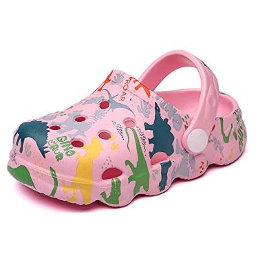 Imagem de INMMINPIN Sandálias infantis fofas com desenho animado para jardinagem para meninos e meninas, chinelos para ambientes internos e externos, crianças, banho de água, praia, piscina, rosa, 5.5-6.5 Toddler