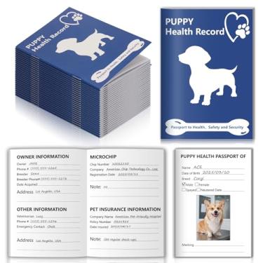 Imagem de Pacote com 25 cadernos de registro de vacinação de cachorros, registros de saúde de cães, 12,7 x 8,89 cm, registro médico e livro de vacinas para amantes de animais de estimação, cuidados médicos e