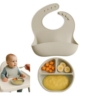 Imagem de Prato de Silicone Infantil com Talheres SNH02 Snel Home, Geral, único