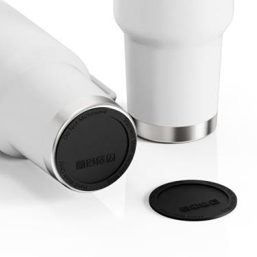 Imagem de Linkidea Almofada inferior para garrafa de água compatível com YETI Rambler Tumbler 590 g/850 g, caneca de viagem 590 g/850 g, silenciador inferior de garrafa de água de silicone, protetor de borracha