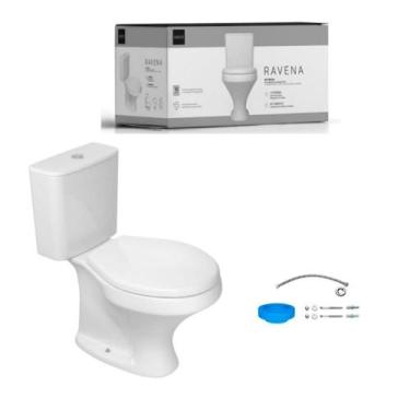 Imagem de Kit Completo Bacia Com Caixa Acoplada + Assento E Instalações Ravena B