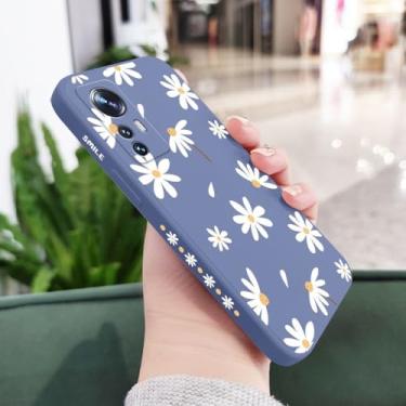 Imagem de Capa de celular com estampa de margaridas lisas para Xiaomi 15 14T 14 13 13T 12 11 Ultra 12T 10T 11T Pro Lite Poco X7 F5 F4 X4 M4 Pro 5G GT, azul claro, para Mi 15