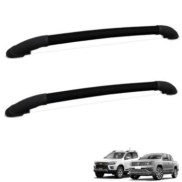 Imagem de Rack Teto Longarina S10 Frontier Hilux Amarok Elegance Aço Carbono Preto Bepo