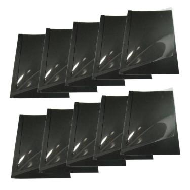 Imagem de Kit 50 Capas Encadernação Térmica Até 90 Folhas A4 Preta. - Design Resistente
