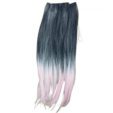 Imagem de Aplique Tic Tac de Cabelo Orgânico 70cm 150g – Textura Natural Similar ao Cabelo Humano (1T/PINK_LISO)