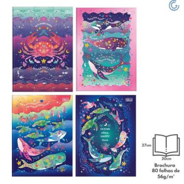 Imagem de Caderno Brochura Capa Dura Universitário Bubble 80 Folhas Tilibra - So