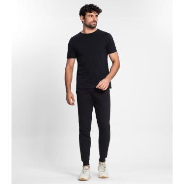 Imagem de Calça Moletom Masculina Slim Com Punho CDKA Preto-Masculino