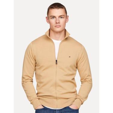 Imagem de Suéter Tommy Hilfiger Masculino 1985 Zip Through Cáqui-Masculino