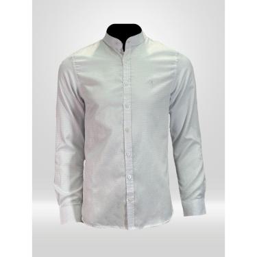 Imagem de Camisa Gola Padre Bata Masculina Branca-Masculino