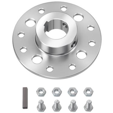 Imagem de Gekufa Go Kart Sprocket Hub com orifício de 2,5 cm e chave de 6,35 cm para Go-Karts e Mini Bikes, eixo de freio de roda (ferragens incluídas)