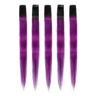 Imagem de Peruca Winsky, clipe de cabelo humano 100% real em 5 peças de 18 cm