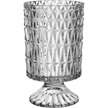 Imagem de VASO DECORATIVO PLANTA REDONDO HOME&CO COM PÉ VIDRO 18X11X11CM TRANSPARENTE