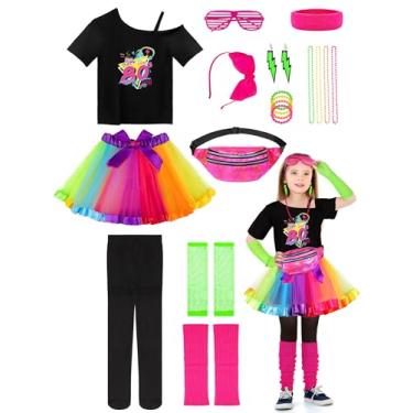 Imagem de AOTHSO Conjunto de 18 peças de acessórios para fantasia dos anos 80, cosplay de Halloween, festa dos anos 80, conjunto de roupas e fantasias