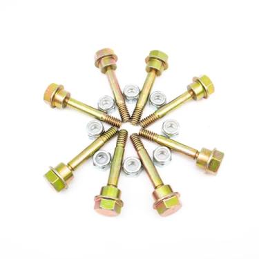 Imagem de (Pacote com 8) 19863 188243 192090 Kit de pinos de tesoura e parafusos de porca compatível com Hus-qvarna Pou-lan A-Y-P SnowThrowers 532192090 532198636 588077501 585511801 1798222 8 8800 09