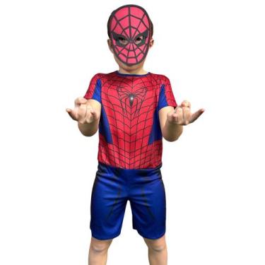 Imagem de Fantasia Do Homem Aranha Com Máscara Sem Enchimento - RR STORE 2, Másc