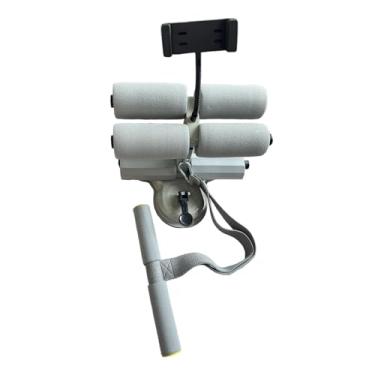 Imagem de Colaxi Barra de abdominais para exercícios abdominais no chão com suporte para celular, aparelho auxiliar para exercícios básicos, treino de para ambientes, Cinza