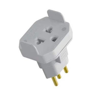 Imagem de Adaptador para Tomada Bipolar 2P + T Fame 10A 250V Cinza