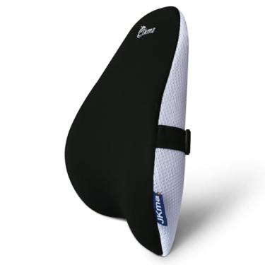 Imagem de JKma Almofada de suporte lombar para cadeira de escritório, assento de carro, cadeira de computador, cadeira de jogos, cadeira de rodas. Almofada de suporte de espuma de memória para alívio da dor