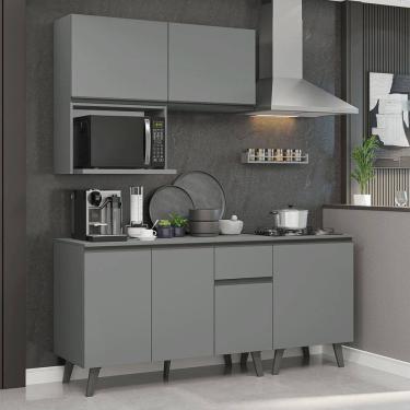 Imagem de Armário de Cozinha Compacta 180 cm Cinza Nice Madesa 02