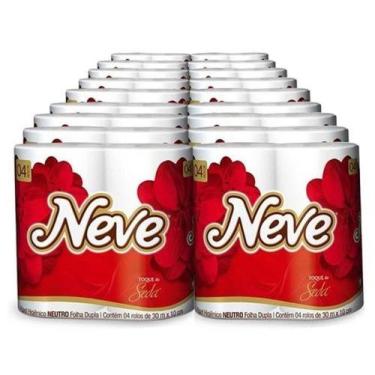 Imagem de Papel Higiênico Neve Folha Dupla Fardo com  64 Rolos, Dupla, Rolos, Du