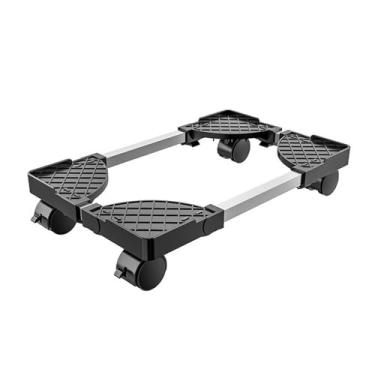 Imagem de Suporte para CPU, suporte de CPU móvel, base de resfriamento, suporte de chassi com rodízio de trava, prateleira ajustável, torre de CPU, suporte para CPU