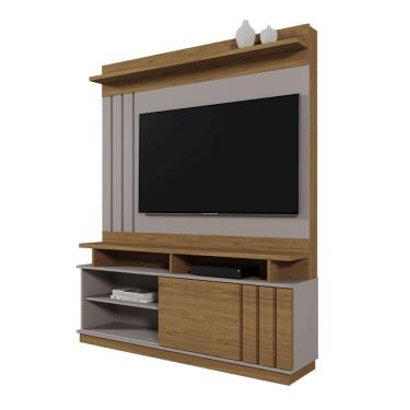 Imagem de Home Painel Goiás com Porta Ripada para TV até 55” Polegadas