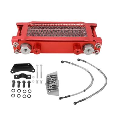 Imagem de aqxreight Substituição do Kit de Resfriador de óleo de Motocicleta para Macaco 50ml a 110ml Compatível Com Kayo Apollo Bosuer Xmotos Alumínio de Alumínio (Vermelho)