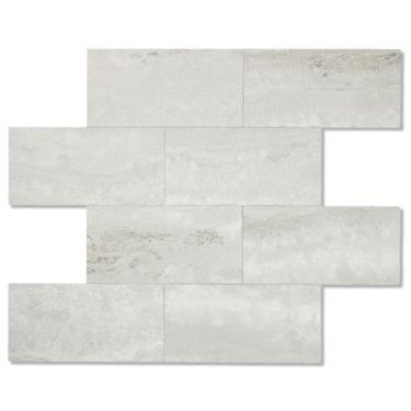 Imagem de OYASIMI Azulejos de metrô de PVC de pedra cinza para descascar e colar, azulejos resistentes ao calor para cozinha, azulejos de parede à prova d'água para banheiro