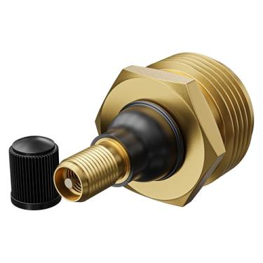 Imagem de Adaptador de plugue de sopro de água RV para Winterization Conector macho GHT de 3/10.2 cm para válvula Schrader para soprar trailers, trailers, trailers, motorhomes e trailers de viagem linhas de