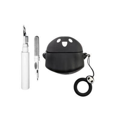 Imagem de [3 em 1] Capa fofa SKPY compatível com SHOKZ OpenDots ONE com anel e kit de limpeza, capa resistente à prova de choque de silicone macio com desenho 3D para OpenDots ONE mulheres e homens