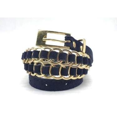 Imagem de Cinto feminino argola fino AR097 - Barão Do Couro, P, Preto
