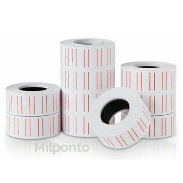 Imagem de 1 Kit 10 Rolos Com 8330 Etiquetas Branca Para Etiquetadora - 8330 Milp