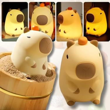Imagem de Luz Noturna Fofa de Silicone Regulável para Berçário Lâmpada de Toque de Cabeceira Recarregável para Amamentação e Troca de Fraldas Presentes para Bebês e Crianças Decoração de Quarto Kawaii Tik Tok