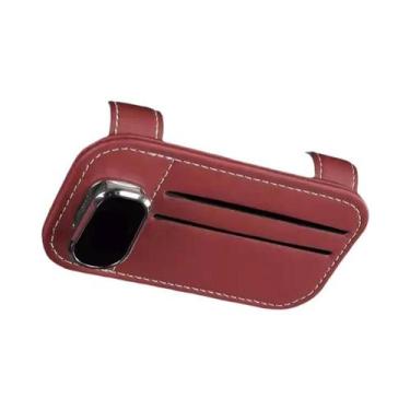 Imagem de Clipe Universal De Couro Pu Para Óculos De Sol, Viseira De Carro, Sem 