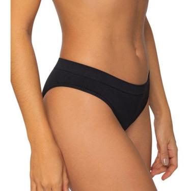Imagem de Calcinha Feminina Biquini S/ Costura Original Lupo 40400, GG, Preto