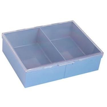 Imagem de Caixa Organizadora com 2 divisórias azul pastel - Maxcril - Maxcril 