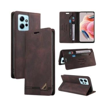 Imagem de Capa De Couro Anti-Furto Com Flip Magnético Para Xiaomi Redmi Note 14 