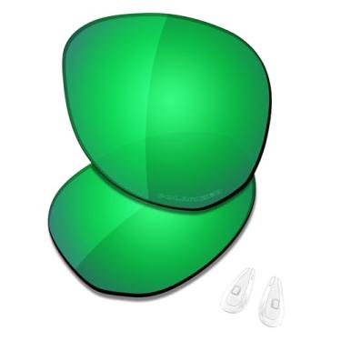Imagem de SAUCER Lentes de reposição premium e protetores de nariz para óculos de sol Oakley Contrail OO4147 High Defense - Verde Jade polarizado