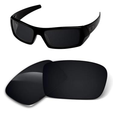 Imagem de Lentes de substituição de 1,6 mm compatíveis com óculos de sol Oakley Gascan OO9014, antiarranhões e resistentes a impactos, Preto escuro, One Size