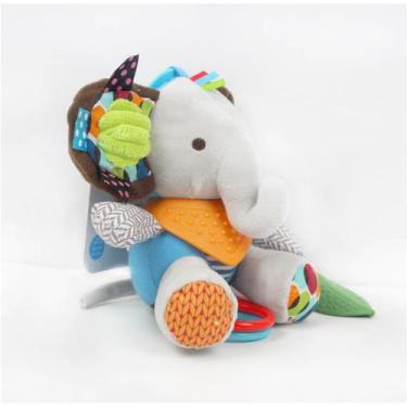 Imagem de Brinquedo sensorial de elefante de pelúcia com mordedor para bebê - Li